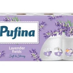 hartie igienica pufina lux campuri de lavanda 8 role 3 straturi 340701